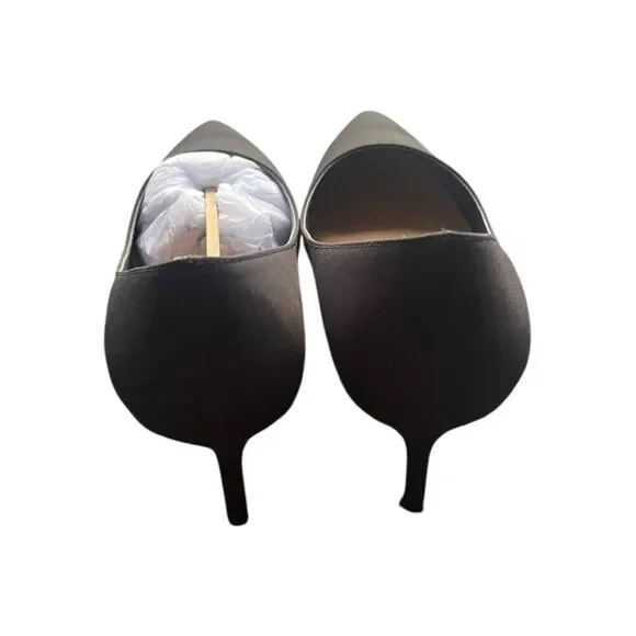 Nina Nina60 Kitten Heel Black Peau Pumps Womens Size 8.5 NWB - Picture 5 of 8